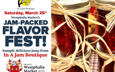 Sample delicious jams from In A Jam Boutique this Saturday, March 25th