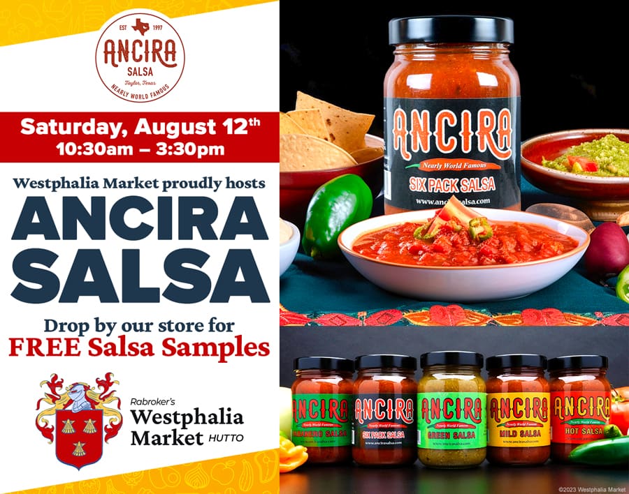 Free Ancira Salsa Tasting Event in Hutto TX