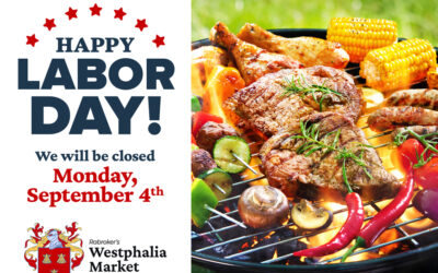 We Will Be Closed on Labor Day, Monday, September 4th