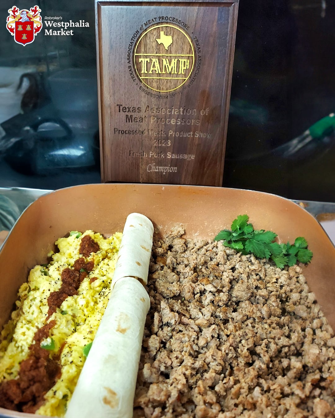 Best Fresh Pork Sausage CHAMPION award winner at Texas Association of Meat Processors 2023 convention